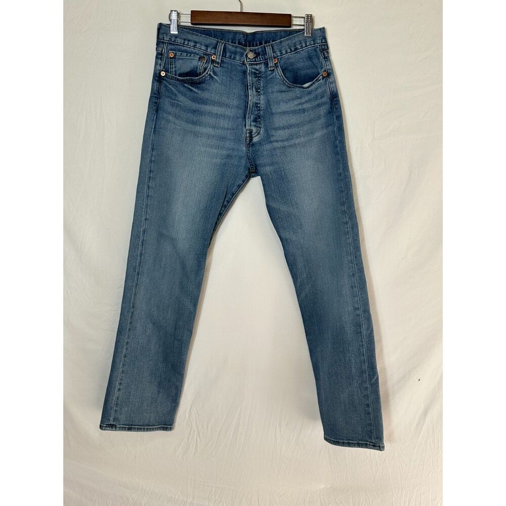 Levi's 501 Straight Fit Button Fly Denim Jeans Men's 31x30 Med Wash Great Fade